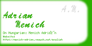 adrian menich business card